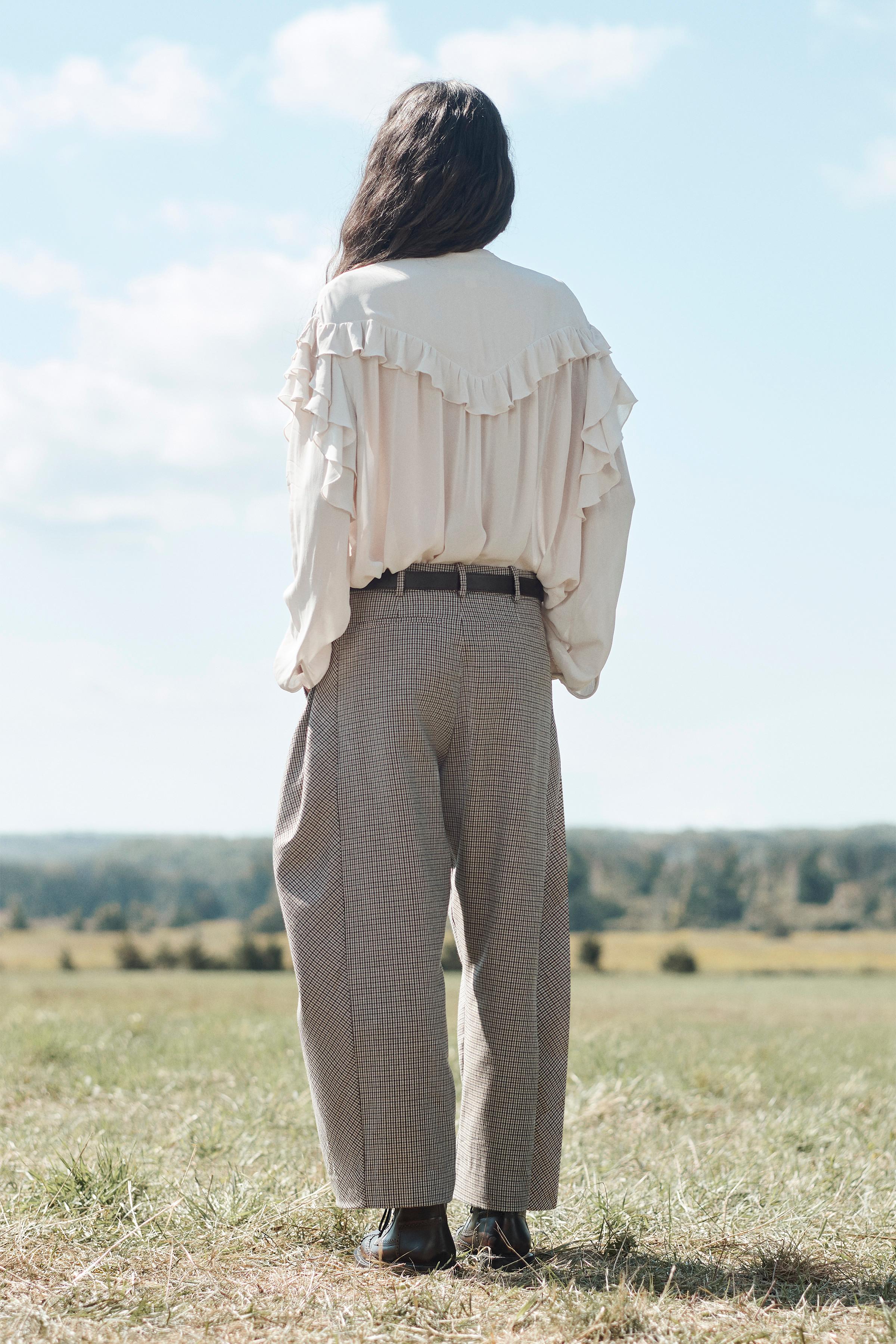 PANTALON BALLON À CARREAUX AVEC LAINE ÉDITION LIMITÉE